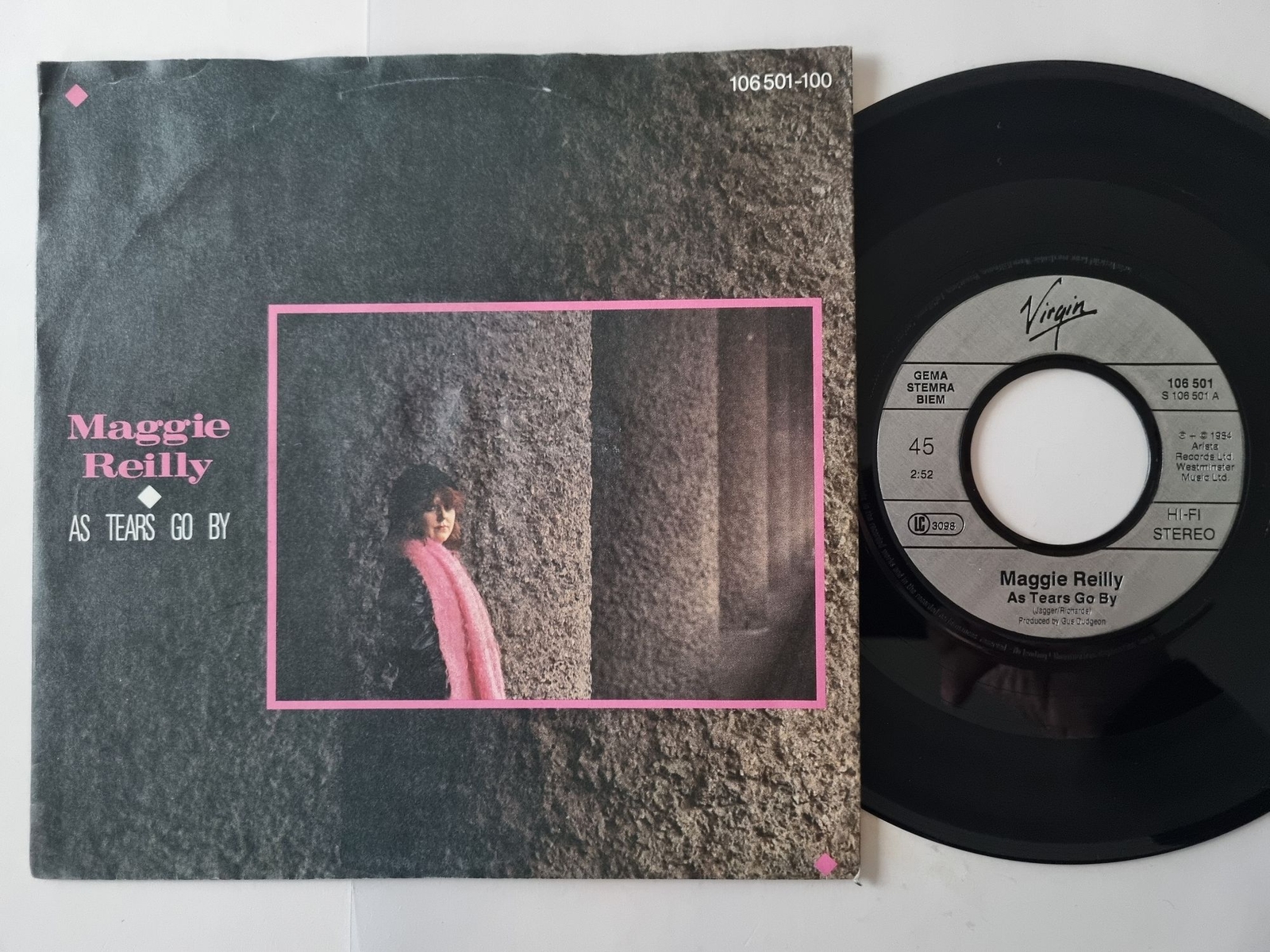 Maggie Reilly - As Tears Go By 7'' Vinyl Germany/ CV The Rolling Stones