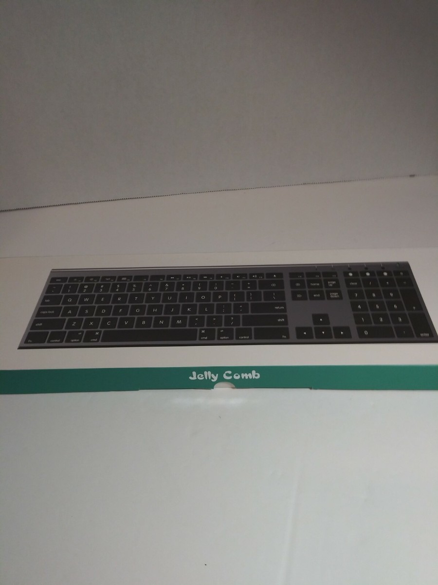 Jelly Comb Wireless Bluetooth Keyboard Quiet Operation Slim Keyboard Grey - Main Image