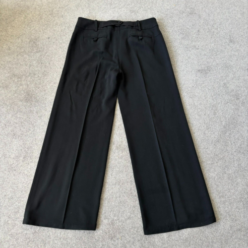 Coast Black Smart Tailored Wide Leg Trousers Wool Blend Size 12 Leg 28.5" VGC - Picture 4 of 8
