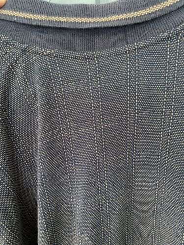 VTG Penn State Polo shirt golf blue w tan line PSU USA Made RARE Jonathan Corey - 第 7/8 張圖片