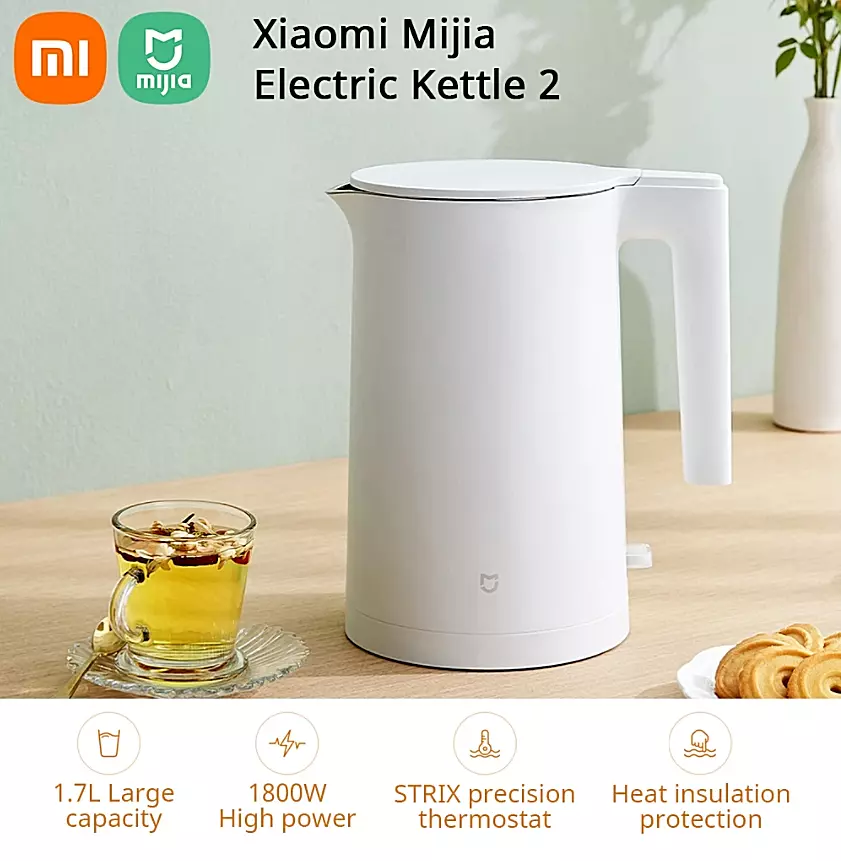 Xiaomi Electric Water Kettle 2 1.7L Thermostatic Stainless Steel 1800W AU  Plug