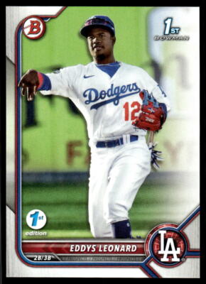 Eddys Leonard 2022 Bowman First Edition # BPPF-57 1st Base Los Angeles Dodgers