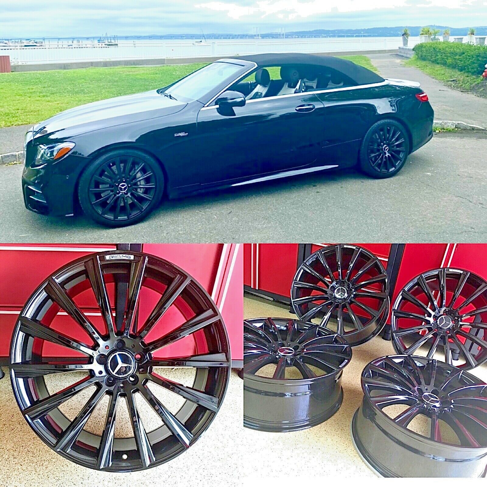 MERCEDES 19 INCH RIMS WHEELS SET 4 NEW 19/8.5 19/9.5 e300 e350 e400 AMG ...