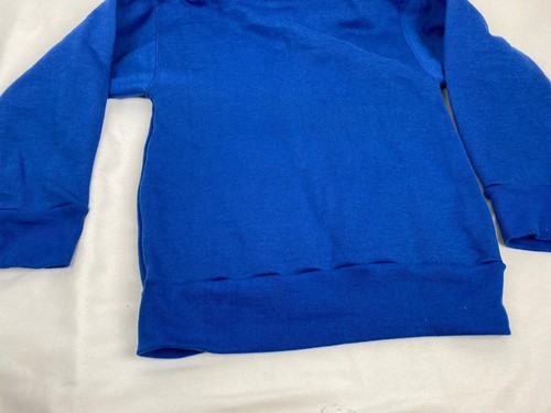 Vintage Youth Hoodie Small Russell Athletic Royal Blue NWOT Kids Crew 70s Gold - Picture 12 of 12