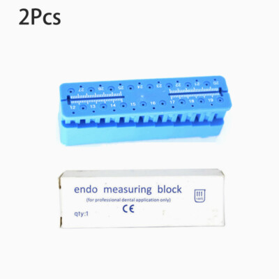 2Pcs Dental Mini-Endo-Block, Endo Root Canal Files Measuring Block Ruler VIP