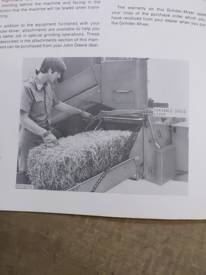 John Deere 700 & 750 GrinderMixers Operators Manual, OMN159344 eBay