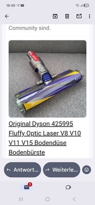 Original Dyson 42595 Fluffy Optic Laser V8 V 10 Bodendecker Bodenbürste