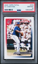 2005 TOPPS TOTAL #214 CC SABATHIA PSA 10