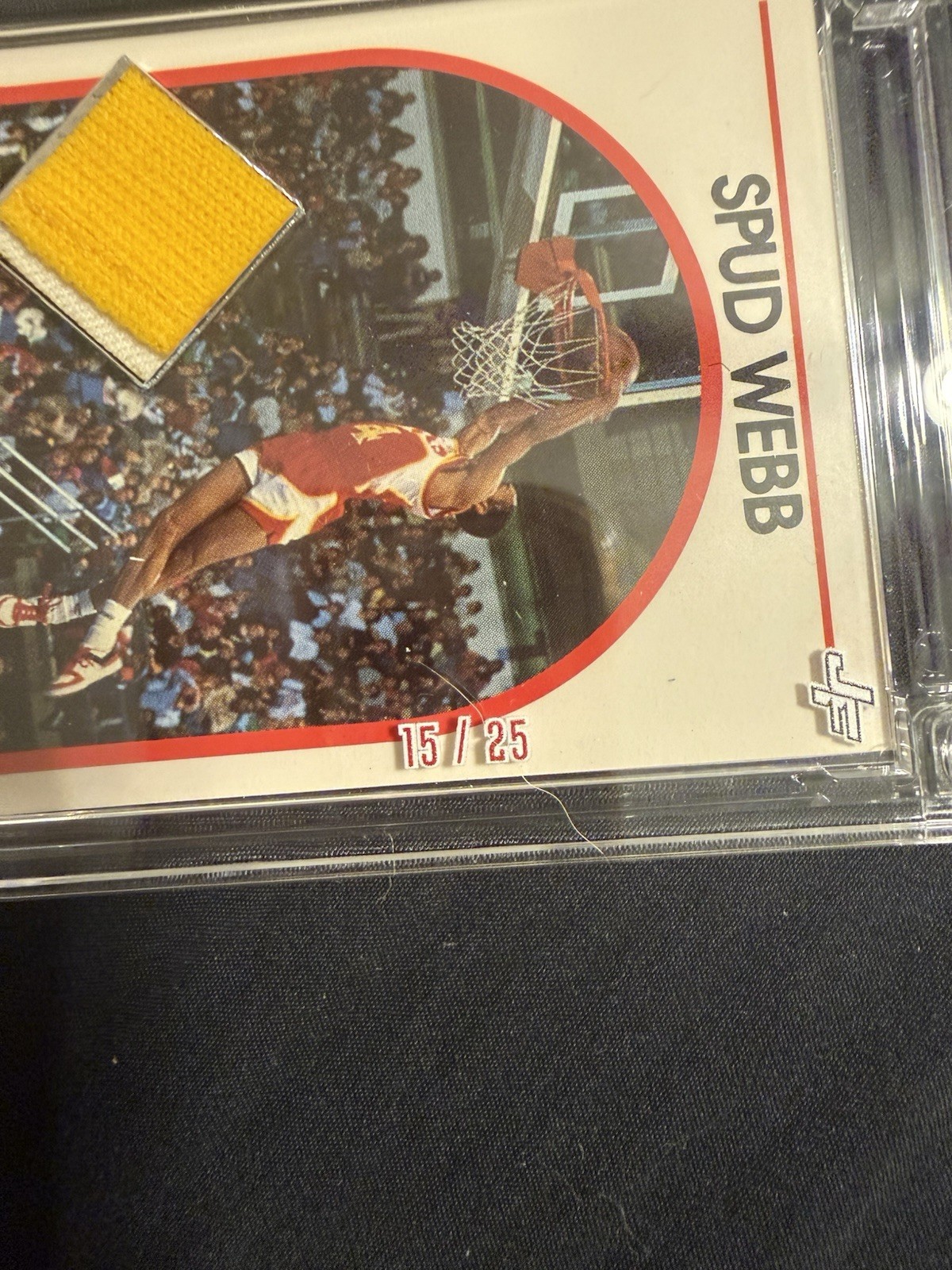 Spud Webb Jersey Fusion /25 Game Used Patch view 2