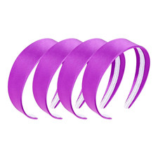 Satin Headbands for Women Girls Non Slip 1.2 Inch Wide Head Band Plain Head Band