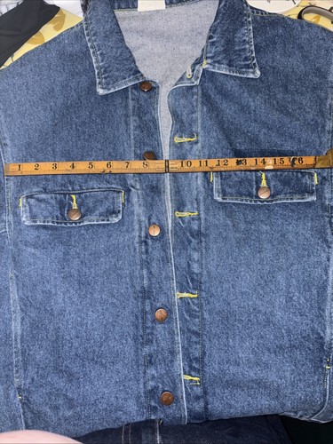 vintage chore/work wear - French postal workers authentic denim jacket VGC L/XL - Picture 3 of 17