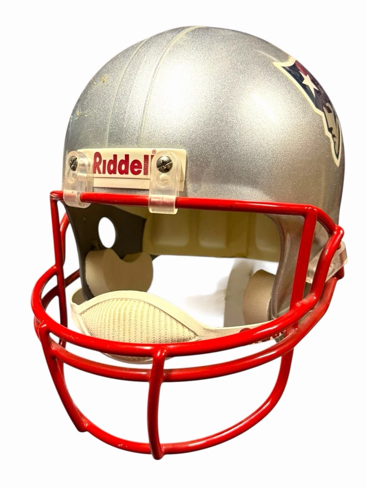 Casco grande réplica auténtica Riddell de los New England Patriots NFL de colección raro Foto 4 de 4