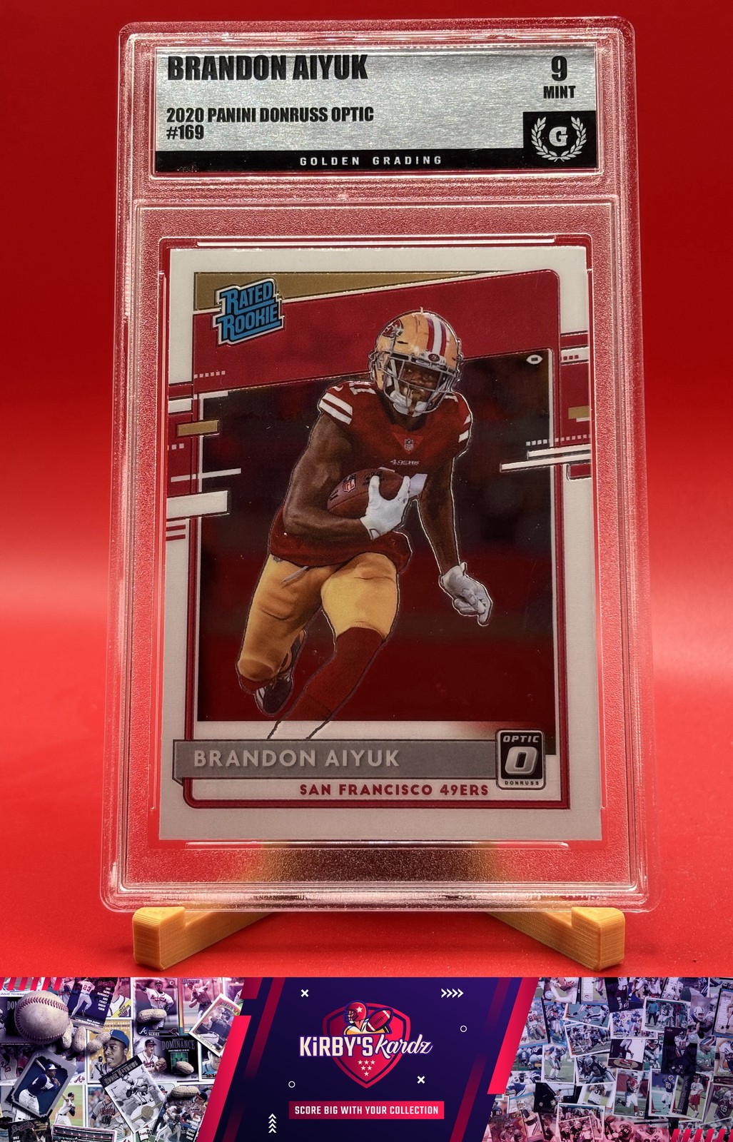 2020 Donruss Optic #169 Brandon Aiyuk Graded 9 RC