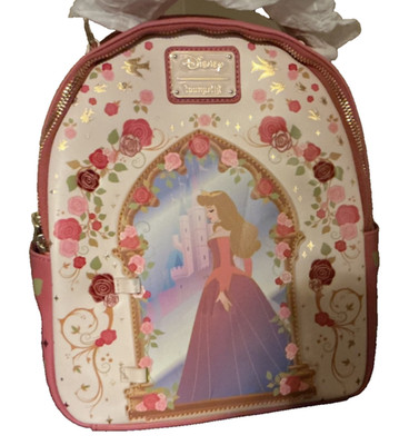 Loungefy Loungefly Disney Sleeping Beauty Aurora Hinge Portrait Floral Mini Back
