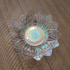Federal Glass Iridescent Petal Pattern Serving Bowl 8"