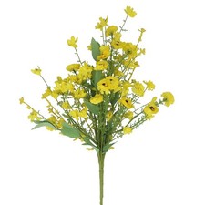 Large Artificial Flowers Spray, Mixed Bunch of Yellow Flowers Spring Silk Flower