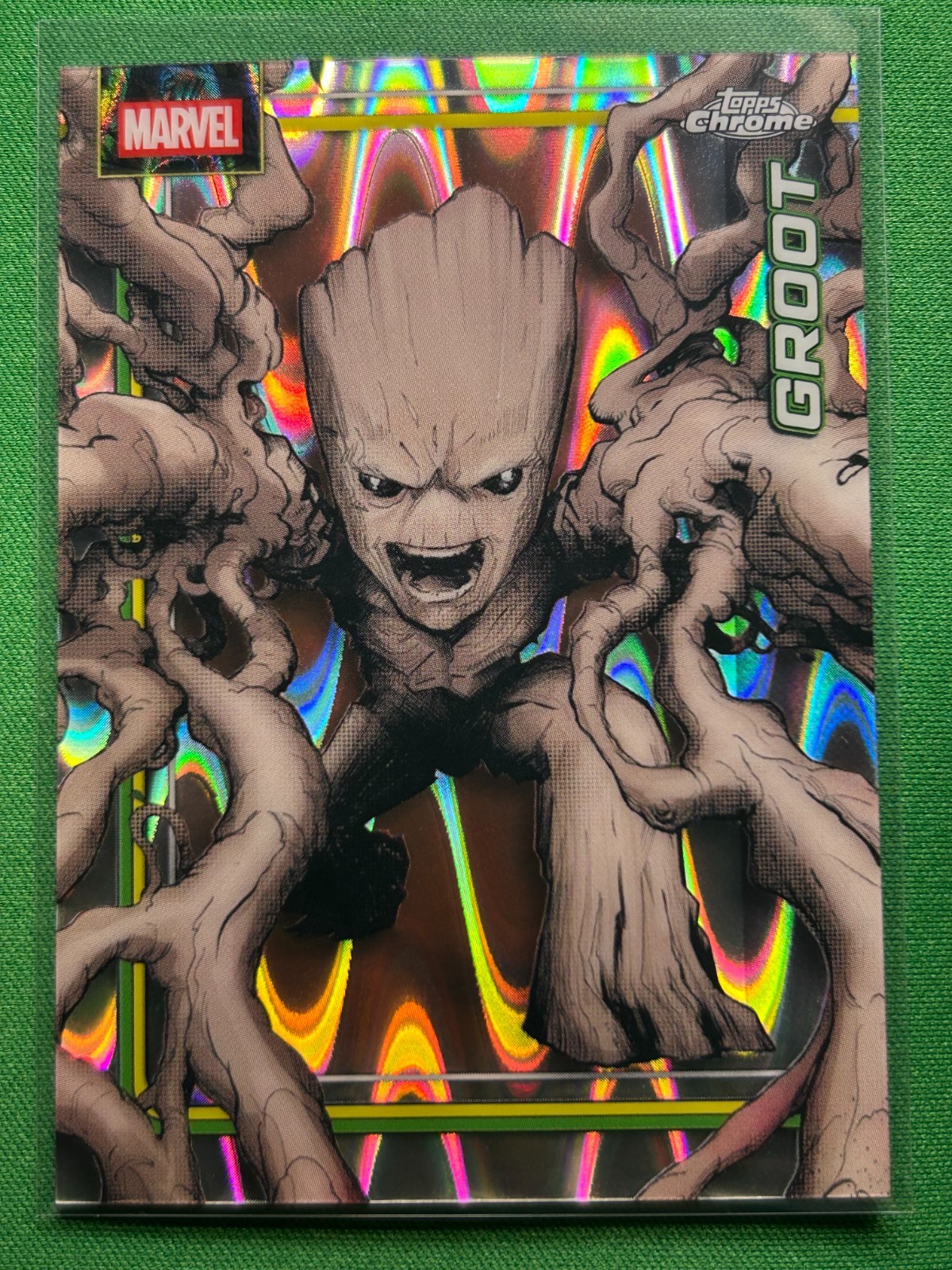2026 Topps Chrome Marvel Groot Raywave Refractor #046