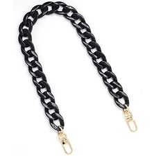 18 inch oval acrylic chain and clear hand bag chain set with buckles