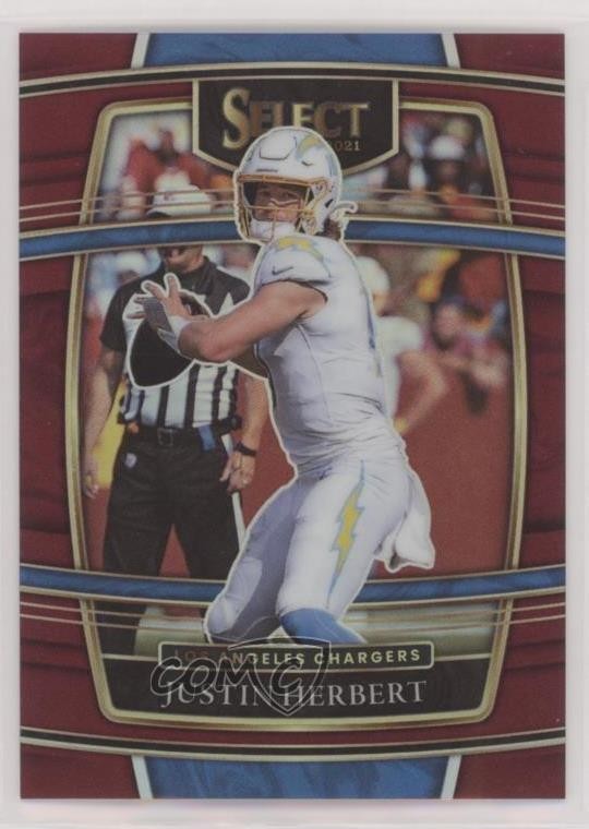 2021 Panini Select Concourse Maroon Prizm 97/149 Justin Herbert #19 s3g