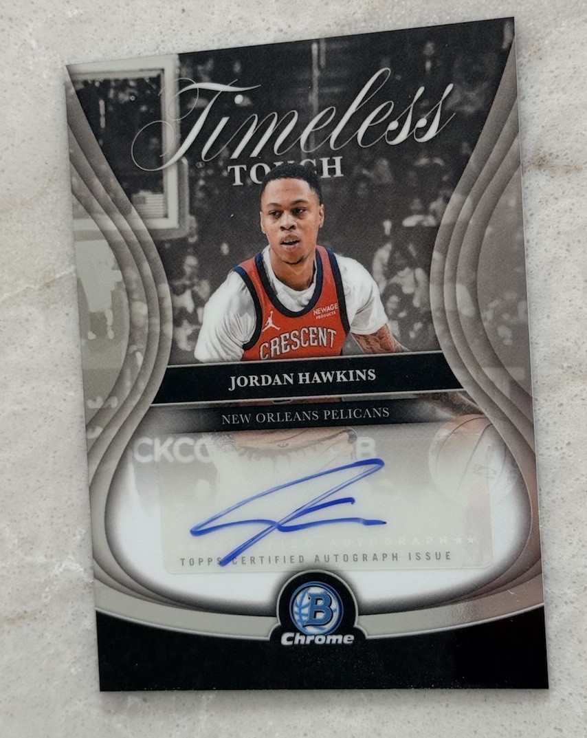 Jordan Hawkins 他 NBA auto 自筆サイン /7シリ 2025-26 Bowman Chrome - Timeless Touch Autograph #TTA-JH Jordan