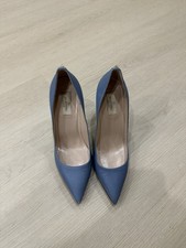 Auténticos zapatos de tacón Valentino azules talla 39 EE. UU. 9