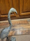 Vintage Metal Crane Heron Bird Figurine Statue Home Decor Used Conditions  — photo 4