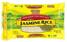 Golden Star Thai Hom Mali Jasmine Rice, Prime Grade White Rice, Gluten Free, 5lb