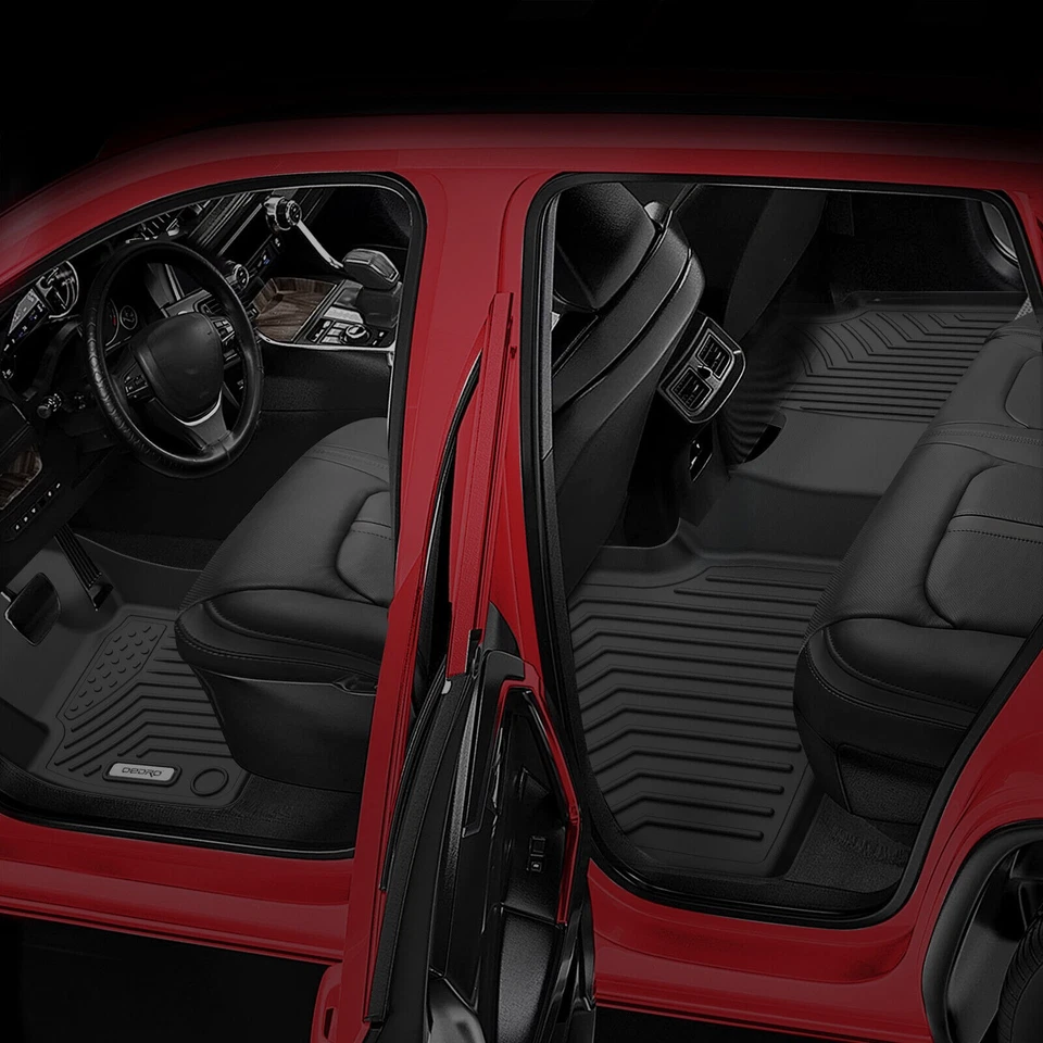 3D Mold Floor Mats &Trunk Mat w/Backrest Mat for 2021-2025 Kia Sorento Rubber Foto 4 de 4