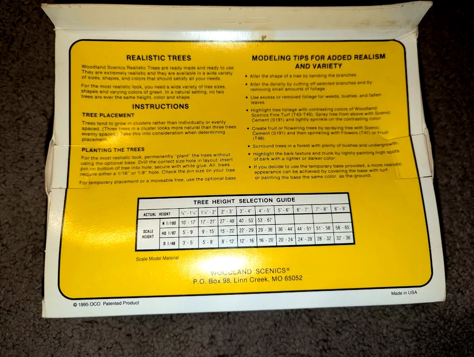Tren Woodland Scenics Árboles Deco TR1009 TR1007 TR1061 TR1006 TR104 TR1011 (T) Foto 3 de 4