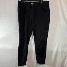 Cato Women's Black Mid Rise Jeans Cotton Jeggings Plus Size Petite 16WP