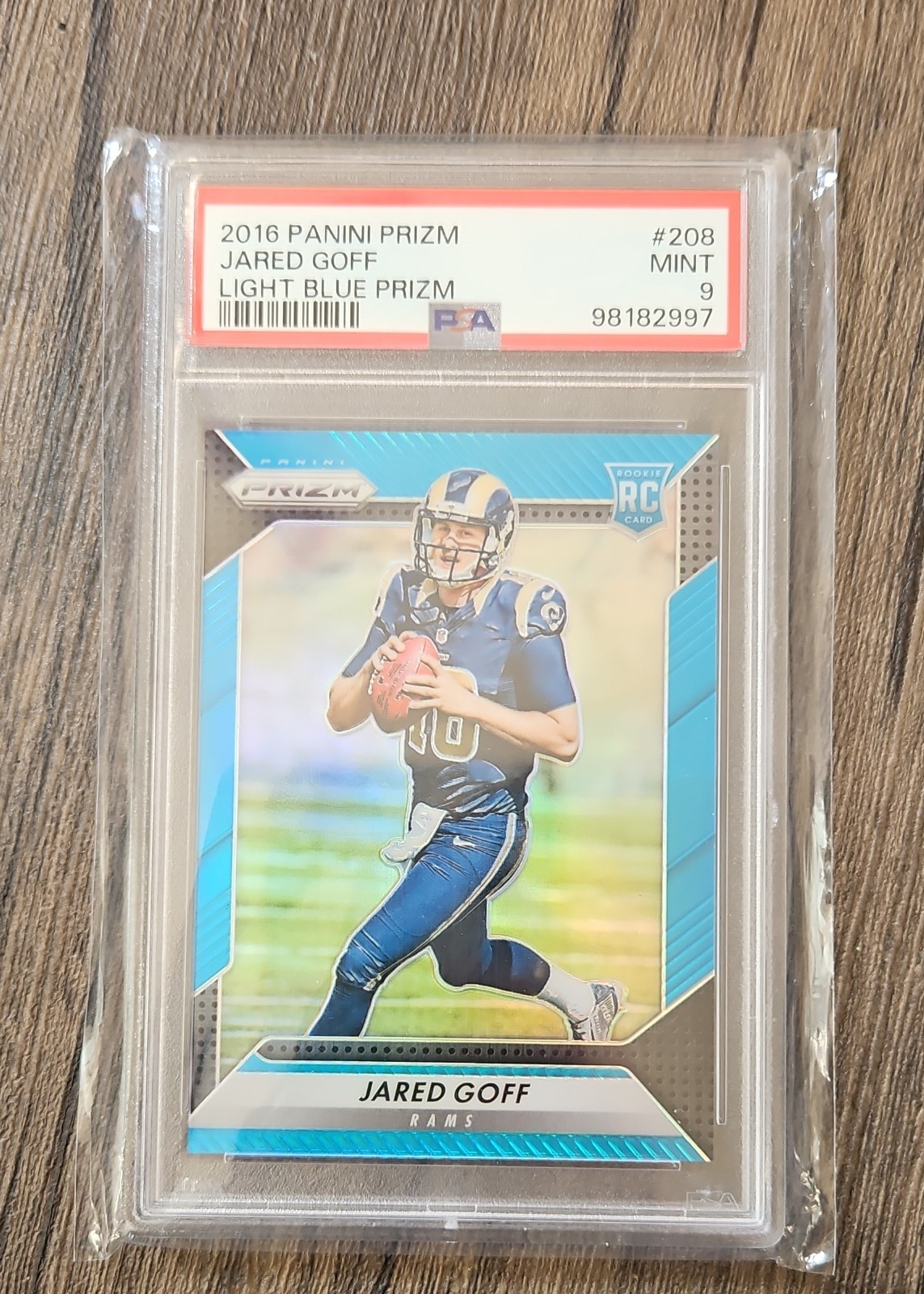 2016 Panini Prizm - Rookie Jared Goff #208 Light Blue Prizm /199 (RC)