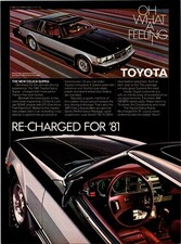 VINTAGE 1981 TOYOTA CELICA SUPRA PRINT AD