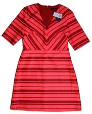 Banana Republic Women's Short-Sleeve Dress (Red Stripe, SIZE: 8)