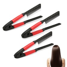 High Temperature V Shaped Hair Straightening Comb Knotty Detangler 3 PCS