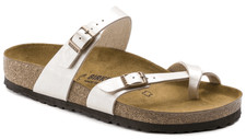 BIRKENSTOCK Mayari Birkibuc Golden Pearl White