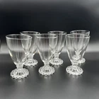 Vintage Anchor Hocking Berwick Boopie Clear Glass Water Wine Goblet Set Of 6