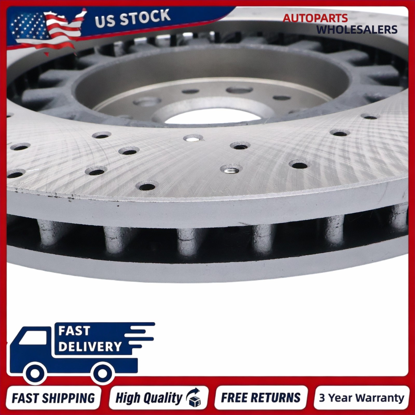 Pair Front Brake Rotors For Maserati Ghibli Quattroporte Brake Disc 670030935