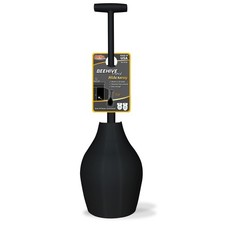 Korky BeehiveMAX Hideaway - Heavy Duty Toilet Plunger with Holder in Black