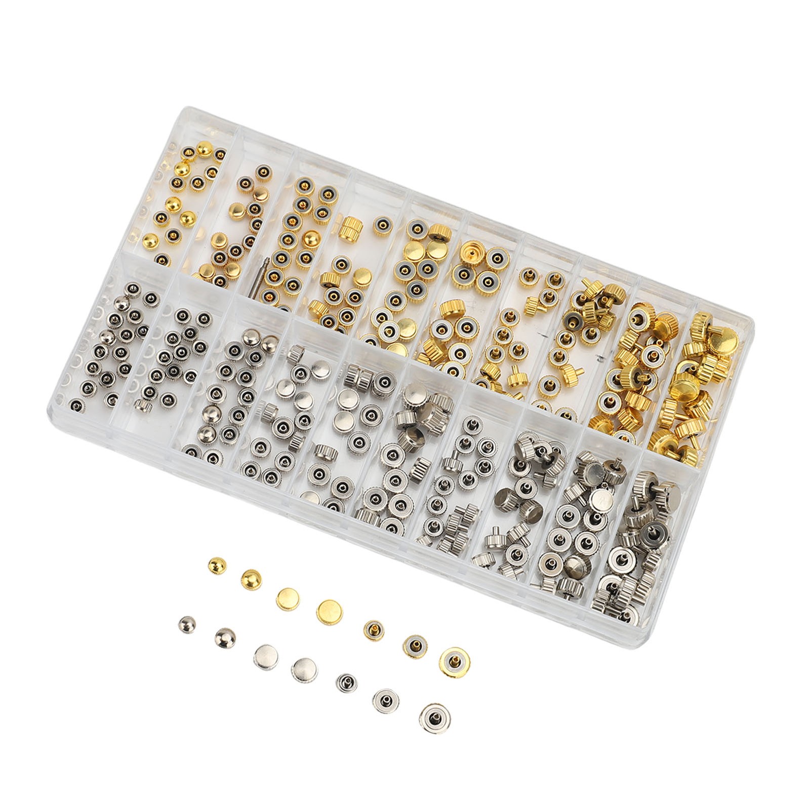 300pcs Stainless Steel Watch Crown Set Replacement Parts Watch Crown For Profess