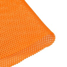 Speaker Grill Cloth 0.5x1.45M Polyester Fiber Stereo Mesh Fabric Bright Orange