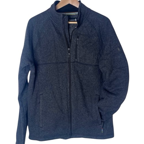 SmartWool Echo Lake Full Zip Fleece Lined Jacket Mens Medium Charcoal Gray