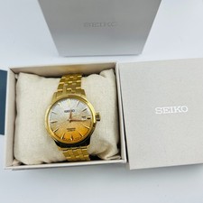 Seiko Presage Cocktail Time Gold Dial Automatic Watch SRPK46 Men's Watch 40.5MM 12