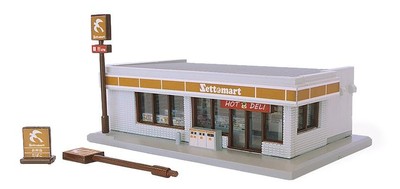 Rokuhan Z Gauge Z Shorty S049-3 Convenience Store Gray Scale 1/220 Train Layout