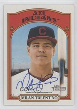 2021 Topps Heritage Minor League Edition Real One Milan Tolentino Auto ru2