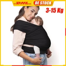 Tragetuch Baby Babybauchtrage Elastisches Tragetuch für Neugeborene bis 15Kg DHL