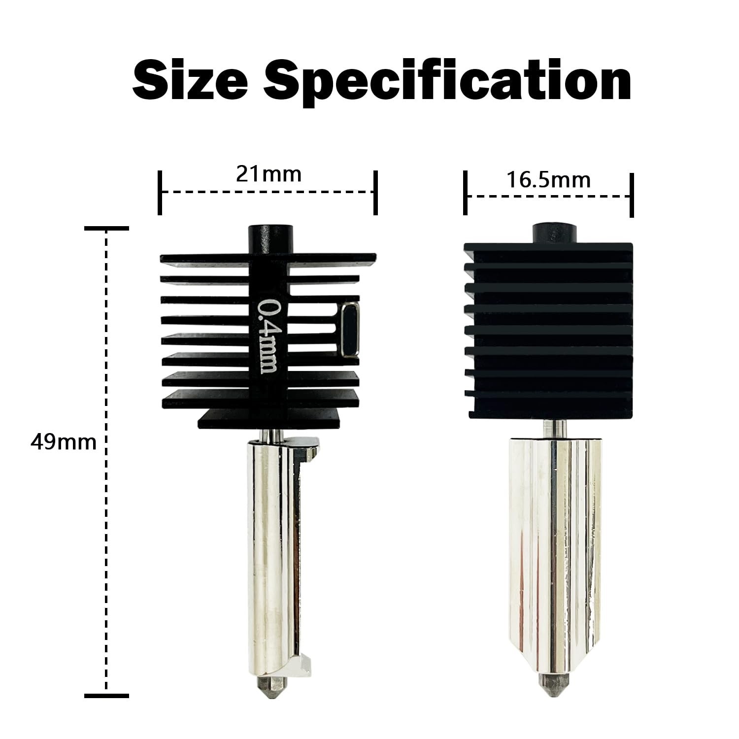 Versatile A1 Mini Hotend Nozzle Replacement Kit - 4 Pack with Silicone Cover