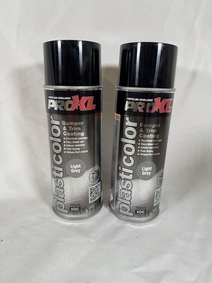 PRO XL PRO PLASTICOLOR STOßSTANGE VERKLEIDUNG LACK AEROSOL 400ML - PC5LG HELLGRAU X2