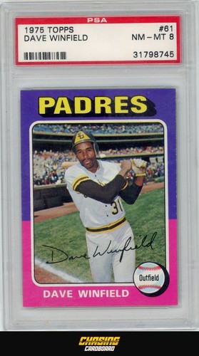 1975 Topps DAVE WINFIELD #61 PADRES HOF VINTAGE PSA 8 NM-MT Fast Ship S1353