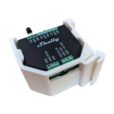 DIN Rail Halterung für Shelly Plus mit Add-on | Hutschienenhalter PETG