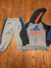 Adidas Sweat Suit track joggers Set Size 18m Jacket Pants Boys Unisex Track